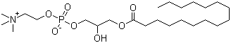 structure of CAS# 17364-16-8, 1-棕榈酰溶血磷脂酰胆碱