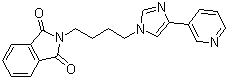 4-[4-(吡啶-3-基)咪唑-1-基]丁基酞酰亚胺分子结构 (CAS 173838-67-0)