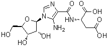 N-[5-氨基-1-(beta-D-呋喃核糖基)咪唑-4-羰基]-L-天冬氨酸分子结构 (CAS 17388-80-6)