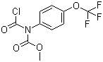 N-氯甲酰基-N-[4-(三氟甲氧基)苯基]氨基甲酸甲酯分子结构 (CAS 173903-15-6)
