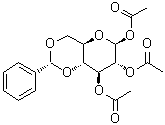 4,6-O-[(R)-苯基亚甲基]-beta-D-吡喃葡萄糖三乙酸酯分子结构 (CAS 173936-77-1)