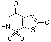6-氯-2,3-二氢-4H-噻吩并[3,2-e][1,2]噻嗪-4-酮 1,1-二氧化物分子结构 (CAS 174139-69-6)