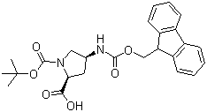 structure of CAS# 174148-03-9, N-Boc-cis-4-Fmoc-Amino-L-proline