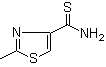 2-甲基噻唑-4-硫代甲酰胺分子结构 (CAS 174223-29-1)