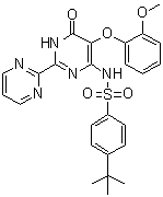 structure of CAS# 174227-14-6, N-[1,6-二氢-5-(2-甲氧基苯氧基)-6-氧代[2,2'-联嘧啶]-4-基]-4-叔丁基苯磺酰胺