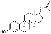 structure of CAS# 1743-60-8, 17beta-Estradiol 17-acetate