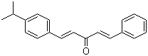 (E,E)-1-[4-(1-甲基乙基)苯基]-5-苯基-1,4-戊二烯-3-酮分子结构 (CAS 174493-20-0)