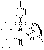 [[(1S,2S)-(+)-2-氨基-1,2-二苯基乙基](4-甲基苯磺酰基)亚氨基](间三甲基苯基)氯化钌分子结构 (CAS 174813-81-1)