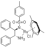 structure of CAS# 174813-82-2, Chloro[[(1R,2R)-(-)-2-amino-1,2-diphenylethyl](4-toluenesulfonyl)amido](mesitylene)ruthenium(II)