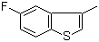 structure of CAS# 17514-63-5, 5-氟-3-甲基苯并[b]噻吩