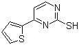 CAS # 175202-75-2, 4-(2-Thienyl)pyrimidine-2-thiol, 2-Mercapto-4-(thien-2-yl)pyrimidine, 4-(2-Thienyl)-2(1H)-pyrimidinethione