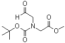 N-[叔丁氧羰基]-N-(2-氧代乙基)甘氨酸甲酯分子结构 (CAS 175211-73-1)