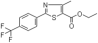 2-[4-(三氟甲基)]苯基-4-甲基-5-噻唑甲酸乙酯分子结构 (CAS 175277-03-9)