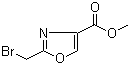 2-(溴甲基)恶唑-4-甲酸甲酯分子结构 (CAS 175551-77-6)
