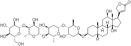 去乙酰西地兰分子结构 (CAS 17598-65-1)