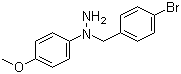 1-(4-溴苄基)-1-(4-甲氧基苯基)肼分子结构 (CAS 176045-80-0)