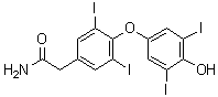 4-(4-羟基-3,5-二碘苯氧基)-3,5-二碘苯乙酰胺分子结构 (CAS 176258-88-1)