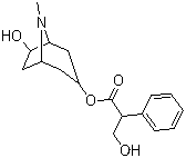 消旋山莨菪碱分子结构 (CAS 17659-49-3)