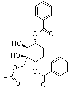 (1S,2S,3S,4R)-2-[乙酰氧基甲基]-5-环己烯-1,2,3,4-四醇 1,4-二苯甲酸酯分子结构 (CAS 176598-10-0)