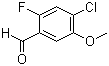 4-氯-2-氟-5-甲氧基苯甲醛分子结构 (CAS 177034-24-1)
