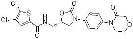 structure of CAS# 1770812-37-7, 4,5-二氯-N-[[(5S)-2-氧代-3-[4-(3-氧代-4-吗啉基)苯基]-5-恶唑烷基]甲基]-2-噻吩甲酰胺