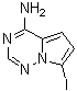 7-碘吡咯并[2,1-f][1,2,4]三嗪-4-胺分子结构 (CAS 1770840-43-1)
