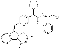 CAS # 177469-96-4, Implitapide, (alphaS)-alpha-Cyclopentyl-4-[(2,4-dimethyl-9H-pyrido[2,3-b]indol-9-yl)methyl]-N-[(1R)-2-hydroxy-1-phenylethyl]benzeneacetamide