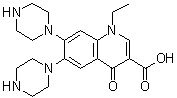 CAS 登录号：177554-64-2, 1-乙基-1,4-二氢-4-氧代-6,7-二-1-哌嗪基-3-喹啉羧酸