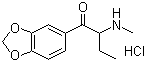 structure of CAS# 17762-90-2, 2-Methylamino-1-(3',4'-methylenedioxyphenyl)butan-1-one hydrochloride