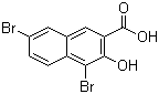 structure of CAS# 1779-10-8, 1,6-二溴-2-羟基萘-3-羧酸