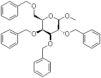 甲基 2,3,4,6-O-四苄基-alpha-D-吡喃葡萄糖苷分子结构 (CAS 17791-37-6)