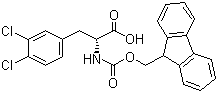 structure of CAS# 177966-58-4, Fmoc-3,4-dichloro-D-phenylalanine