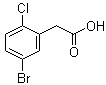 5-溴-2-氯苯乙酸分子结构 (CAS 177985-34-1)