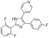 structure of CAS# 1784751-18-3, 4-[2-(2,6-二氟苯基)-4-(4-氟苯基)-1H-咪唑-5-基]吡啶