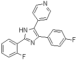 structure of CAS# 1784751-19-4, 4-[2-(2-氟苯基)-4-(4-氟苯基)-1H-咪唑-5-基]吡啶