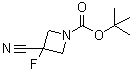 3-氰基-3-氟-1-吖丁啶羧酸叔丁酯分子结构 (CAS 1788041-57-5)