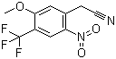 5-甲氧基-2-硝基-4-(三氟甲基)苯乙腈分子结构 (CAS 178896-77-0)
