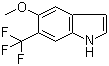 structure of CAS# 178896-78-1, 5-甲氧基-6-(三氟甲基)吲哚