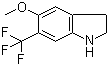 structure of CAS# 178896-79-2, 5-Methoxy-6-(trifluoromethyl)indoline