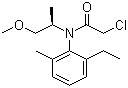 2-氯-N-(2-乙基-6-甲基苯基)-N-[(1R)-2-甲氧基-1-甲基乙基]乙酰胺分子结构 (CAS 178961-20-1)