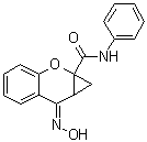 structure of CAS# 179068-02-1, N-苯基-7-(羟基亚胺基)环丙烯并[b]苯并吡喃-1a-甲酰胺