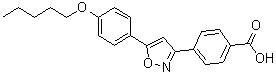 4-[5-(4-戊氧基苯基)异恶唑-3-基]苯甲酸分子结构 (CAS 179162-55-1)