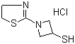 1-(4,5-二氢-2-噻唑基)氮杂环丁烷-3-硫醇盐酸盐分子结构 (CAS 179337-57-6)