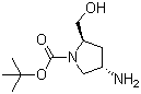 (2R,4S)-4-Amino-2-(hydroxymethyl)-1-pyrrolidinecarboxylic acid tert-butyl ester molecular structure (CAS 179472-26-5)