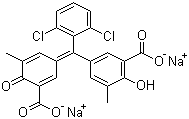 CAS # 1796-92-5, Chromeazurol B, Mordant blue 1, Disodium 5-[(E)-(3-carboxylato-5-methyl-4-oxo-1-cyclohexa-2,5-dienylidene)-(2,6-dichlorophenyl)methyl]-2-hydroxy-3-methyl-benzoate