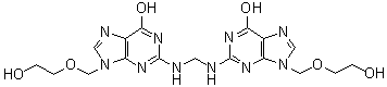 阿昔洛韦 N-亚甲基二聚体分子结构 (CAS 1797131-64-6)