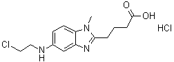 5-[(2-氯乙基)氨基]-1-甲基-1H-苯并咪唑-2-丁酸盐酸盐分子结构 (CAS 1797881-48-1)