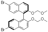 (R)-6,6'-二溴-2,2'-双(甲氧基甲氧基)-1,1'-联萘分子结构 (CAS 179866-74-1)