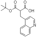 2-(4-喹啉基甲基)丙二酸单叔丁酯分子结构 (CAS 1799439-14-7)