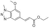 乙基(2E)-3-(7-甲氧基-1-甲基-1H-苯并三唑-5-基)丙烯酸酯分子结构 (CAS 1799973-79-7)